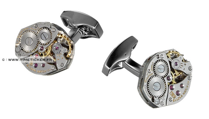 Boutons de Manchette Mécansime Montre Bulova